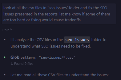 Claude Fixing SEO Errors
